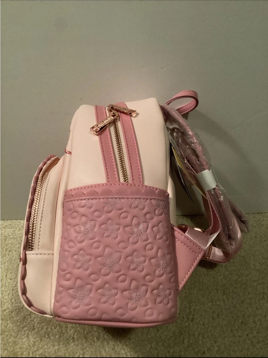 NEW Loungefly Peanuts Cherry Blossom Snoopy Dog House Pink Embroidered Backpack main image 4